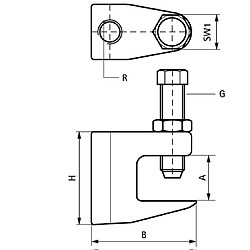 Pinces pour poutrelles WALRAVEN BIS modèle C - TK10-M8/23 mm - 6003008