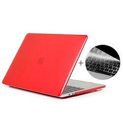 Wewoo Housse Étui rouge pour 2016 MacBook Pro 13,3 pouces avec barre tactile A1706 Chapeau-Prince 2 en 1 cristal dur coque en plastique de protection + Europe Version Ultra-mince TPU couvercle de clavier de