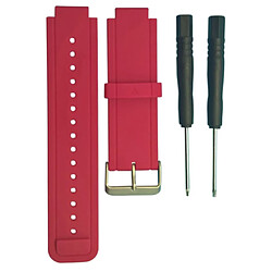 bande de remplacement pour garmin vivoactive, bandes de montre en silicone rouge