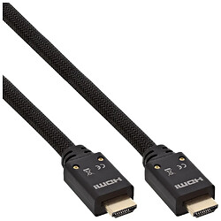 Câble HDMI haute vitesse actif InLine® avec Ethernet, 4K2K, M / M, contacts noirs et dorés, 10 m