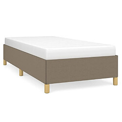 Maison Chic Lit adulte - Lit simple Cadre de lit,Structure du lit Contemporain Taupe 90x190 cm Tissu -MN85927