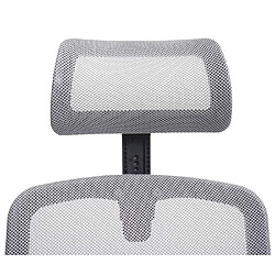 Decoshop26 Fauteuil de bureau ergonomique soutien lombaire siège pivotant et réglable revêtement en maille gris 04_0006222 pas cher