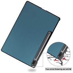 Etui en PU avec support tri-pliure bleu pour votre Samsung Galaxy Tab S7 FE SM-T730/SM-T736