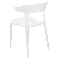 Beliani Lot de 8 chaises GUBBIO Matière synthétique Blanc pas cher