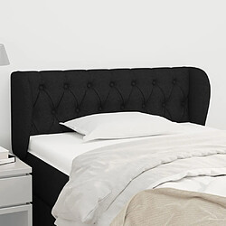 Maison Chic Tête de lit scandinave avec oreilles,meuble de chambre Noir 93x23x78/88 cm Tissu -MN58072