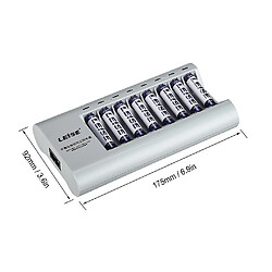 Acheter Universal Leise-828c Chargeur indépendant multi-emplacement rapide intelligent + 1 x câble d'alimentation