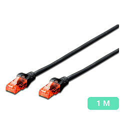 Cable de Red Ewent IM1008 Cat.6 U/UTP 1m Negro