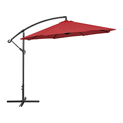 Helloshop26 Parasol déporté rond diamètre 300 cm inclinable bordeaux 14_0007599