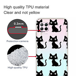 Coque en TPU impression de motifs souple chat noir pour votre Huawei P40 Lite/Nova 6 SE/Nova 7i