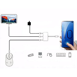 GUPBOO Adaptateur USB DeX USB-C 3.1 3-en-1 HDMI 4K UHD,JL463