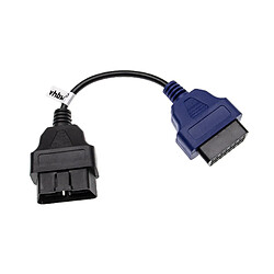 vhbw Adaptateur OBD2 A5 OBD1 16 Pin vers OBD2 compatible avec Fiat, Alfa Romeo, Lancia, Polonez voiture