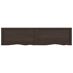 Avis Maison Chic Étagère murale flottante,Etagère de rangement marron foncé bois chêne massif traité -MN26599