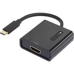 Adaptateur USB, HDMI Renkforce RF-4472892 [1x USB-C™ mâle - 1x HDMI femelle] 0.15 m noir contacts dorés