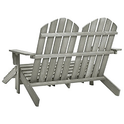 Acheter Maison Chic Chaise de jardin 2 places - Fauteuil d'extérieur Adirondack et repose-pied Sapin Gris -MN59138