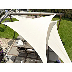 Nesling Voile d'ombrage triangulaire Coolfit crème porcelaine 4 x 4 x 5,7 m.