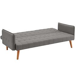 Concept Usine Canapé convertible scandinave 3 places en tissu gris SVEG