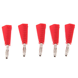 Acheter 5pieces 4mm Banana Plug pour Sondes de Test Instrument Instrument Meter Connector rouge