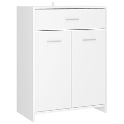 Maison Chic Armoire de salle de bain,Meuble de rangement,Meuble haut Blanc 60x33x80 cm Aggloméré -GKD268184