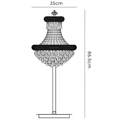 Avis Luminaire Center Lampe de Table Alexetra 5 Ampoules doré/cristal