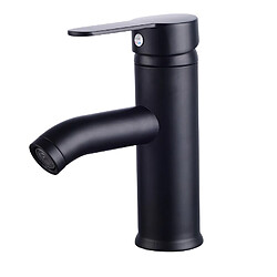 Universal Robinet de lavabo de salle de bains noir à poignée unique mélangeur chaud et froid joints d'évier robinet de cuisine d'eau noir | robinet de bassin