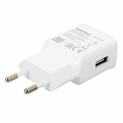 Chargeur Secteur USB 15W Quick Charge 3.0 et Câble USB-C Original Samsung Blanc