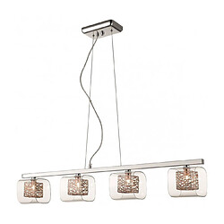 Luminaire Center Suspension Cuivre NOTTINGHAM 4 Lumières