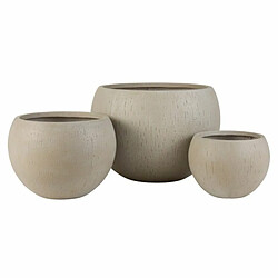 Paris Prix Lot de 3 Cache-Pots Design Argile 55cm Beige