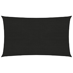 vidaXL Voile d'ombrage 160 g/m² Noir 3x6 m PEHD