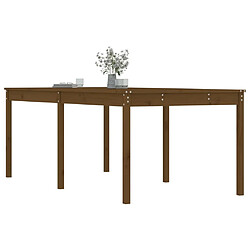 Avis vidaXL Table de jardin marron miel 203,5x100x76 cm bois massif de pin