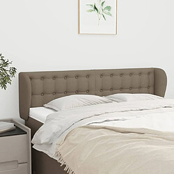 Maison Chic Tête de lit scandinave avec oreilles,meuble de chambre Taupe 147x23x78/88 cm Tissu -MN45032