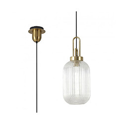 Luminaire Center Suspension design 1 ampoule Laiton doré