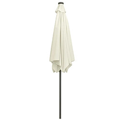 Avis Helloshop26 Parasol avec led et mât en aluminium 300 cm blanc sable 02_0008083