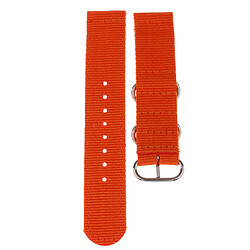 Avis bracelet en nylon avec boucle en acier inoxydable orange 18 mm