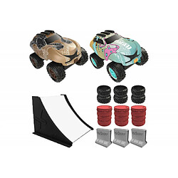 EXOST JUMP - Pack duo (2 voitures friction + accessoires) - Assortiment