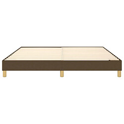 Acheter vidaXL Cadre de lit sans matelas marron foncé 180x200 cm tissu