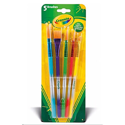 Crayola 5 pinceaux pour gouache pour enfants