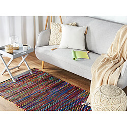 Avis Beliani Tapis en coton multicolore foncé 80 x 150 cm BARTIN