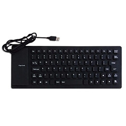 Totalcadeau Clavier silicone flexible USB noir