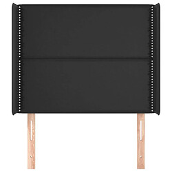 Avis Maison Chic Tête de lit moderne avec oreilles pour chambre - Décoration de lit Noir 103x16x118/128 cm Similicuir -MN82384