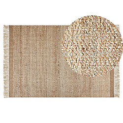 Beliani Tapis en jute beige 140 x 200 cm ABANA