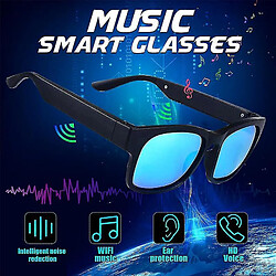 Universal Ecouteurs Lunettes de soleil Lunettes intelligentes Support Bluetooth avec micro Ecouteurs de conduite sport @