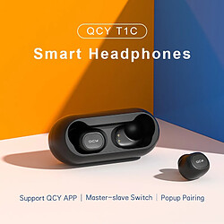 GUPBOO TWS écouteurs T1C QS1 Bluetooth 5.0 sans fil 3D double micro casque stéréo casque d'appel HD application personnalisée