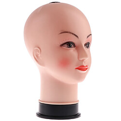 Pvc femelle mannequin chauve tête modèle perruque faisant chapeau lunettes présentoir 1 #