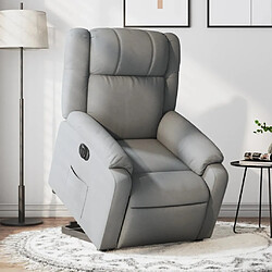 Maison Chic Fauteuil Relax pour salon, Fauteuil inclinable électrique gris clair tissu -GKD39528