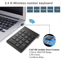 Wewoo Clavier Numérique Mini USB 2,4 GHz 18 Touches pas cher