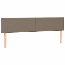 Acheter Maison Chic Structures de lit + matelas,Lit à sommier tapissier avec matelas Taupe 80x200 cm Tissu -MN59341