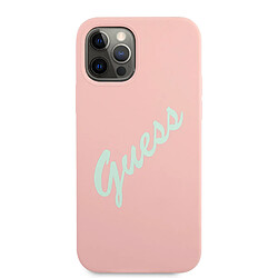 Avis Guess Maroquinerie Guess Coque pour Apple iPhone 12 Pro Max Collection Silicone Vintage en TPU Rose