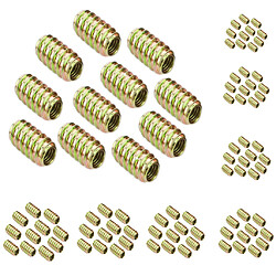 Avis 10pcs Bois Insert Interface Vis Filetages Boulons Noix Fixation Meubles M8 * 15