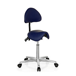 Tabouret / tabouret de travail / assise selle TOP WORK 20 polyuréthane bleu hjh OFFICE