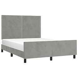 Avis Maison Chic Cadre/structure de lit avec tête de lit pour adulte - Lit Moderne Chambre Gris clair 140x200 cm -MN36814